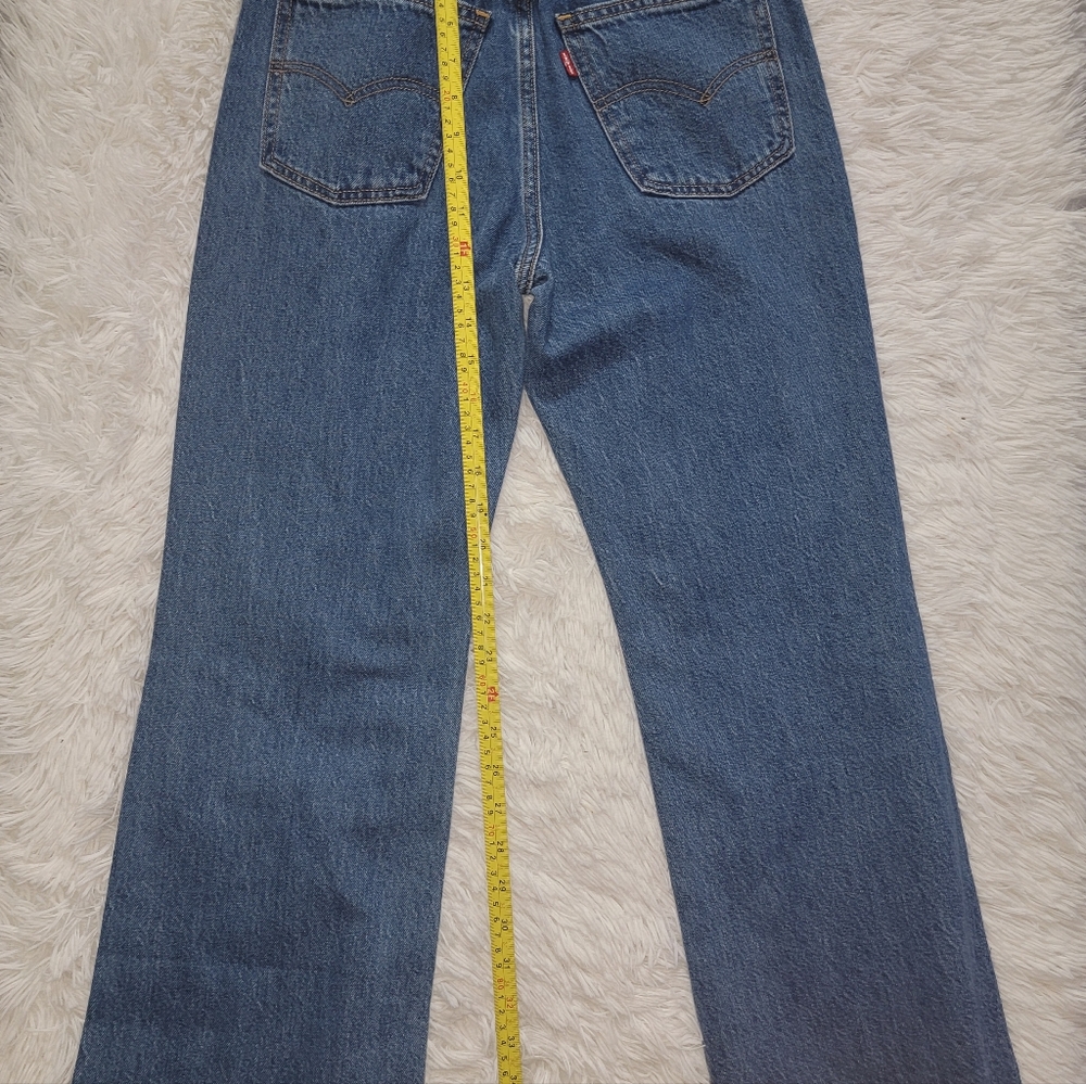 Levi's Math Club Flare High Rise Blue Jeans - Picture 3 of 11
